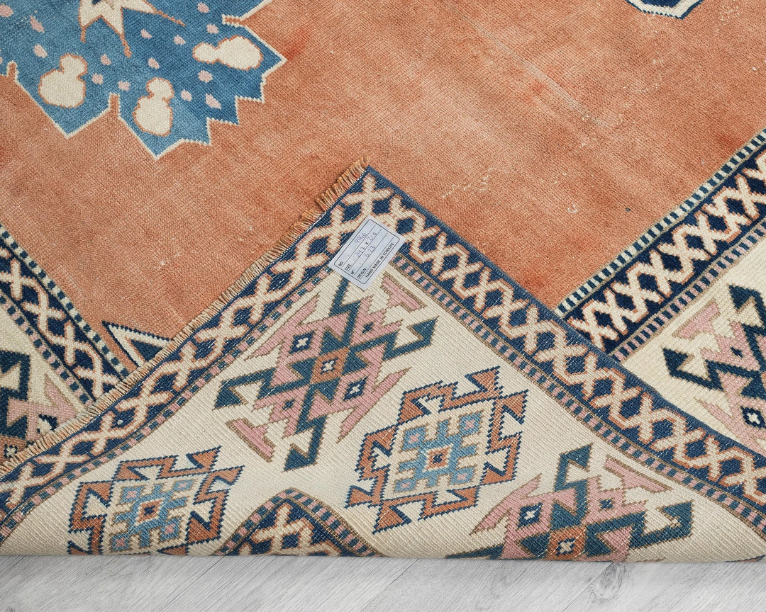 Multicolor Turkish Oushak Rug 9'9" x 6'11" Hand-Knotted | No. VR49542