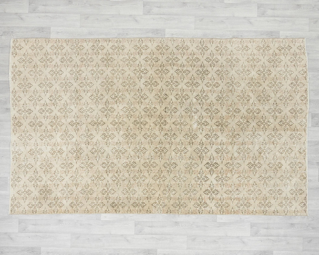 Multicolor Turkish Oushak Rug 5' 2" x 8' 5" Hand-Knotted | No. VR49555