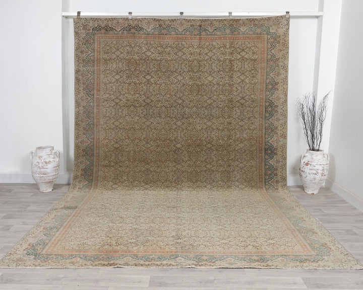 Multicolor Turkish Oushak Rug 8' 5" x 12' 2" Hand-Knotted | No. VR49706