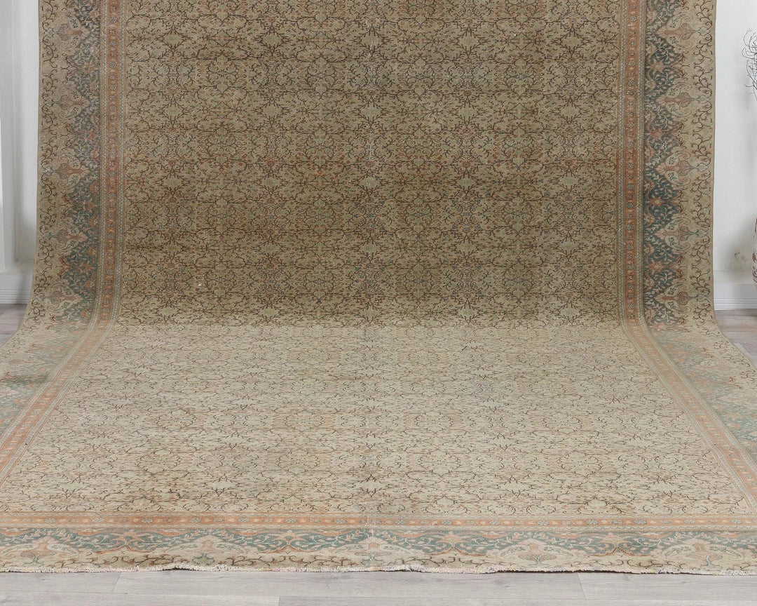 Multicolor Turkish Oushak Rug 8' 5" x 12' 2" Hand-Knotted | No. VR49706