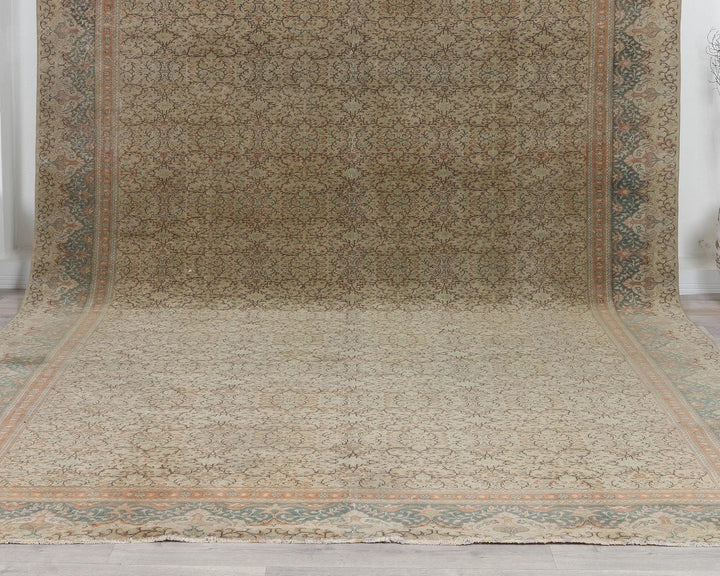 Multicolor Turkish Oushak Rug 8' 5" x 12' 2" Hand-Knotted | No. VR49706