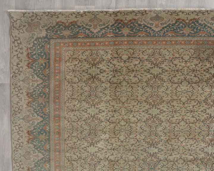 Multicolor Turkish Oushak Rug 8' 5" x 12' 2" Hand-Knotted | No. VR49706