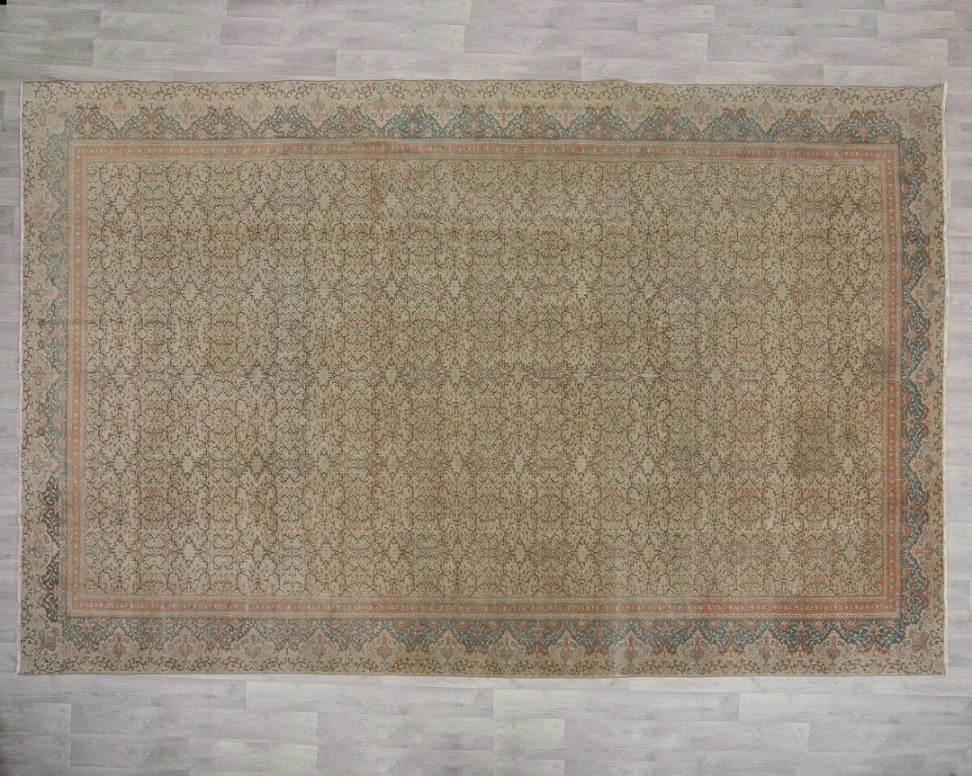 Multicolor Turkish Oushak Rug 8' 5" x 12' 2" Hand-Knotted | No. VR49706