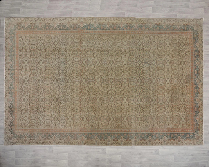 Multicolor Turkish Oushak Rug 8' 5" x 12' 2" Hand-Knotted | No. VR49706
