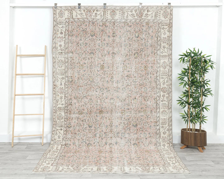 Pink Oushak Rug 5' 8" x 9' 7" | No. VR49731