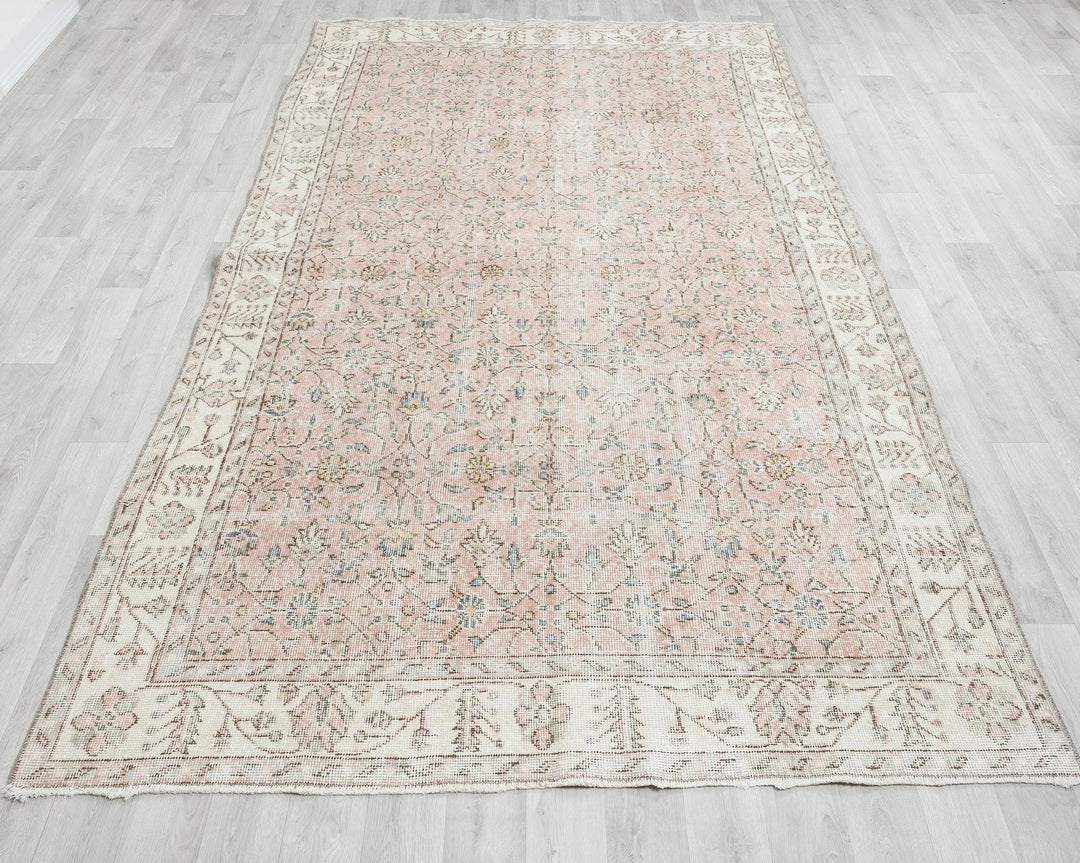 Pink Oushak Rug 5' 8" x 9' 7" | No. VR49731