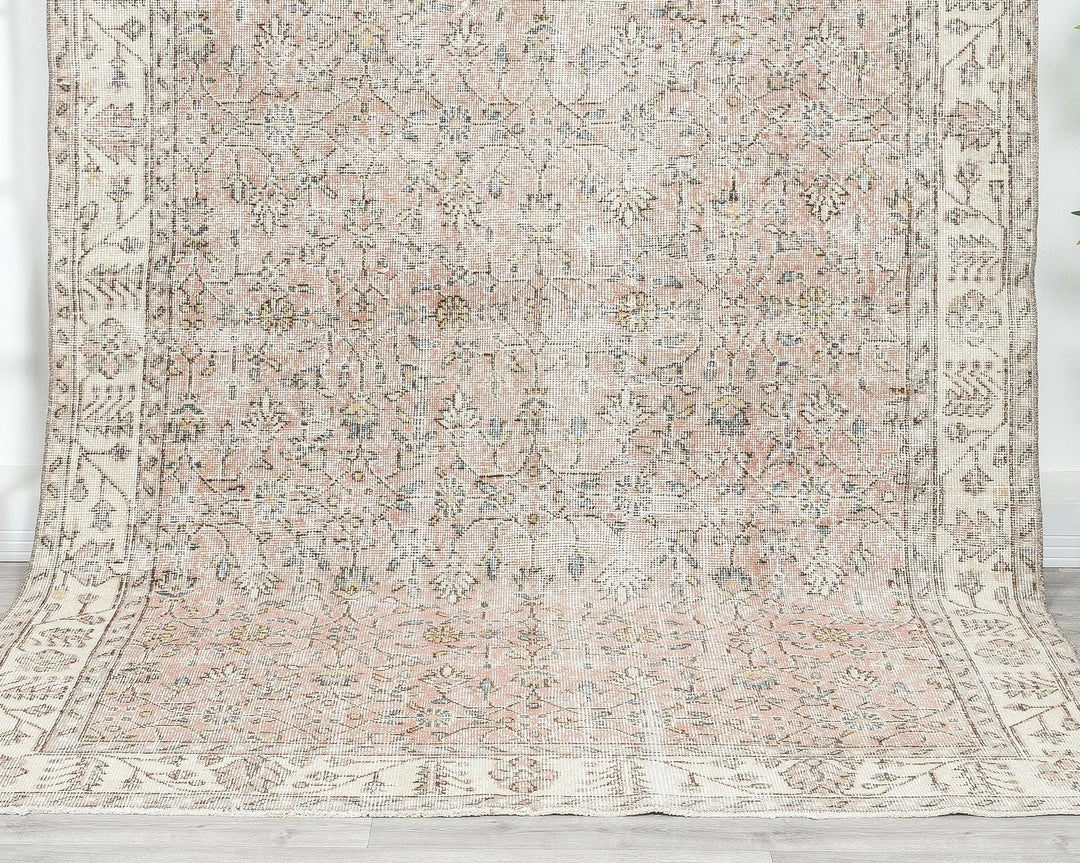 Pink Oushak Rug 5' 8" x 9' 7" | No. VR49731