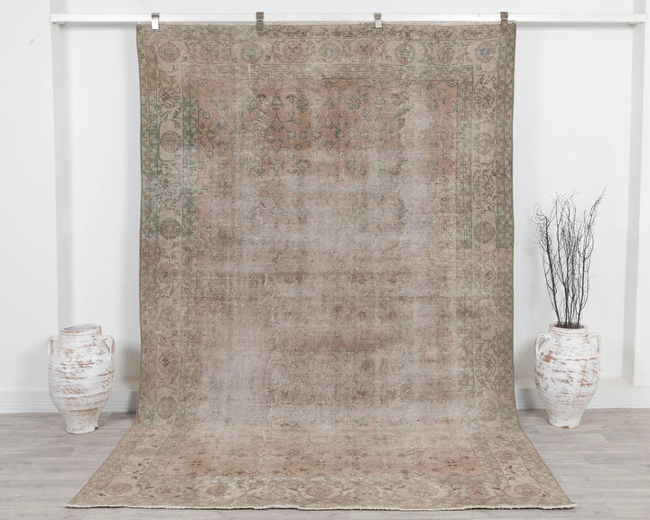 Multicolor Turkish Oushak Rug 6' 5" x 9' 9" Hand-Knotted | No. VR49802