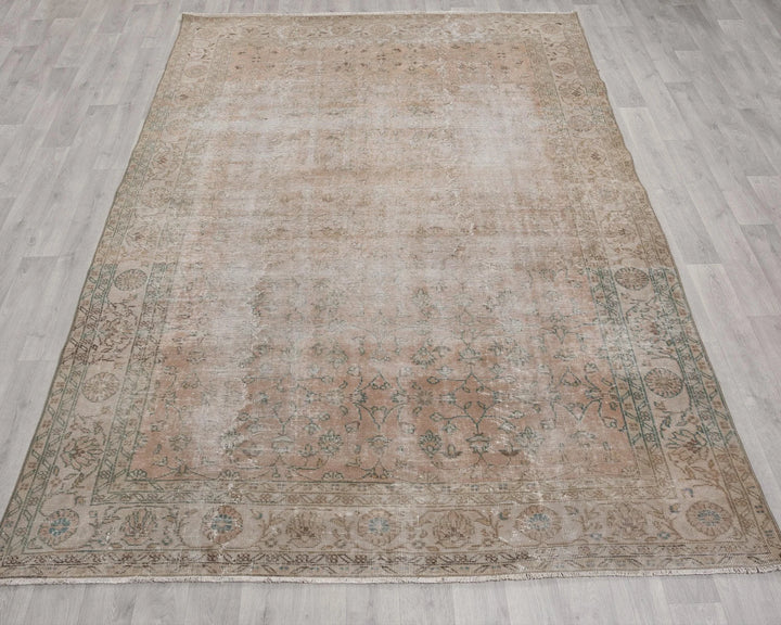Multicolor Turkish Oushak Rug 6' 5" x 9' 9" Hand-Knotted | No. VR49802