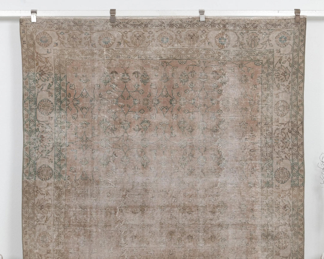 Multicolor Turkish Oushak Rug 6' 5" x 9' 9" Hand-Knotted | No. VR49802