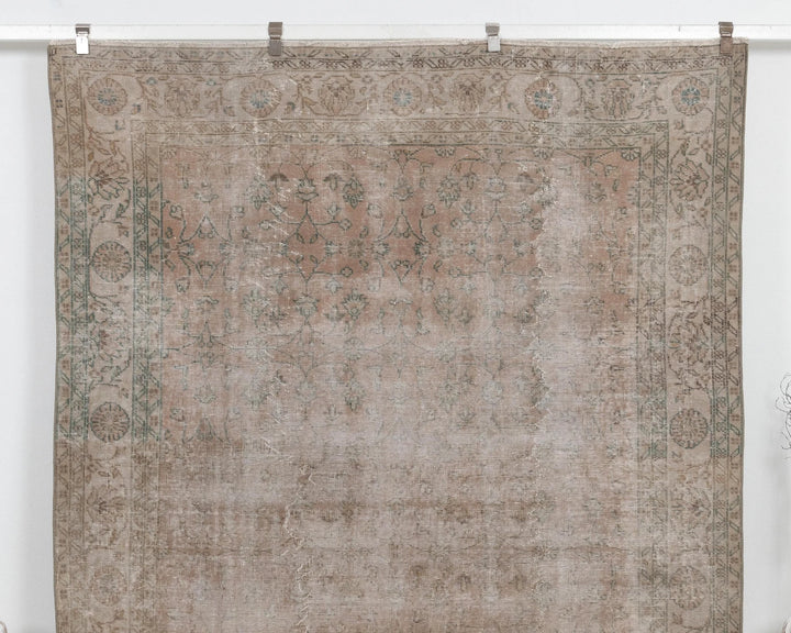 Multicolor Turkish Oushak Rug 6' 5" x 9' 9" Hand-Knotted | No. VR49802