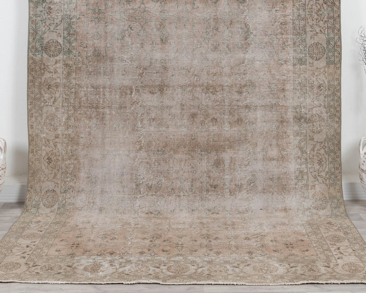 Multicolor Turkish Oushak Rug 6' 5" x 9' 9" Hand-Knotted | No. VR49802