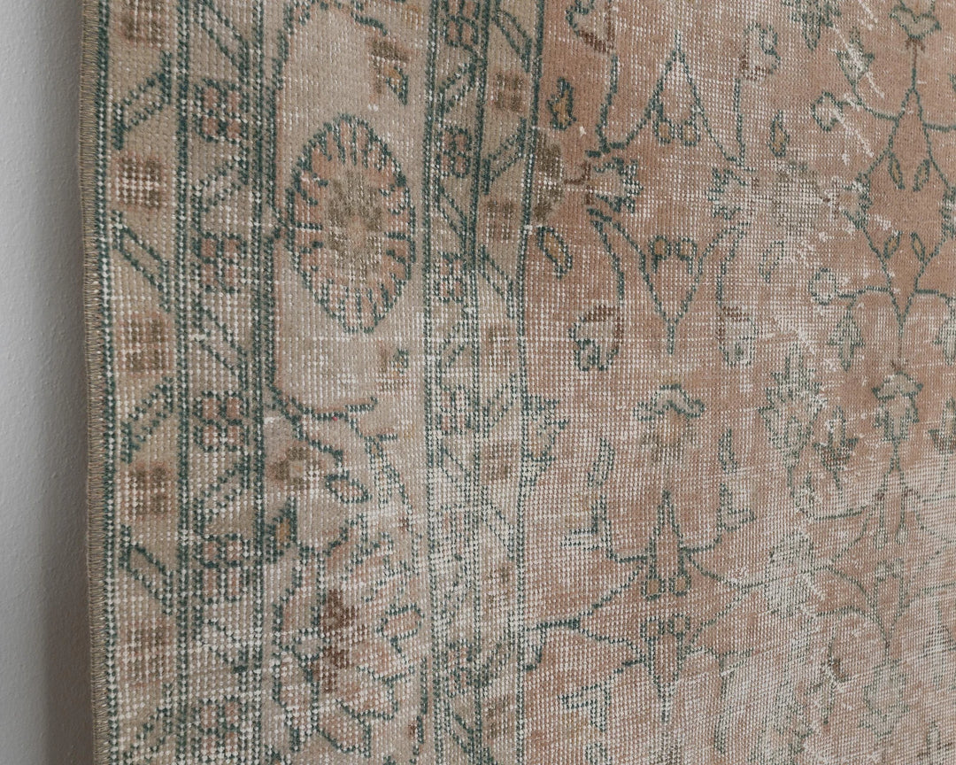 Multicolor Turkish Oushak Rug 6' 5" x 9' 9" Hand-Knotted | No. VR49802