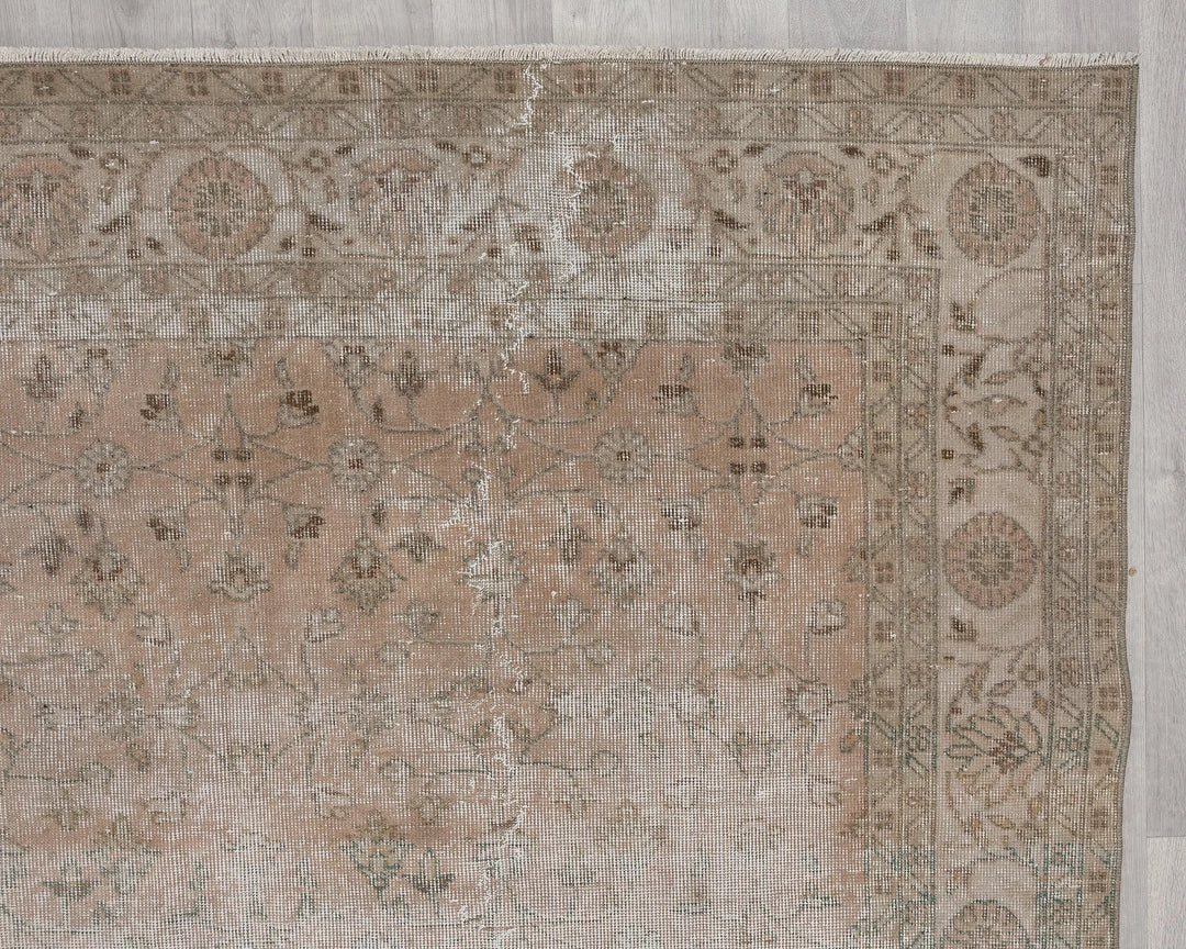 Multicolor Turkish Oushak Rug 6' 5" x 9' 9" Hand-Knotted | No. VR49802