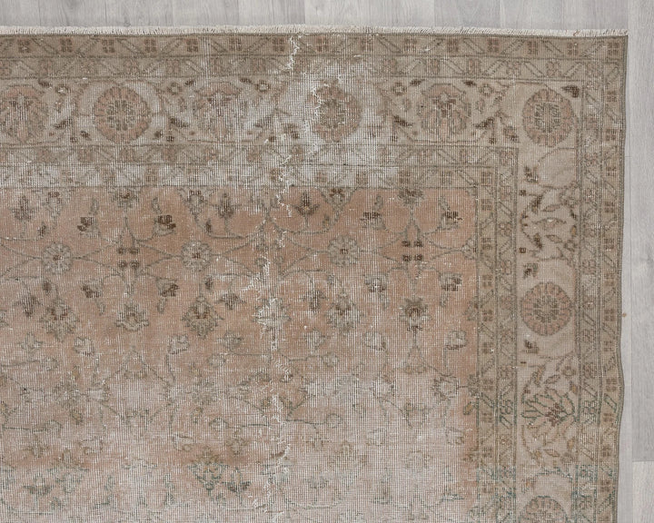 Multicolor Turkish Oushak Rug 6' 5" x 9' 9" Hand-Knotted | No. VR49802