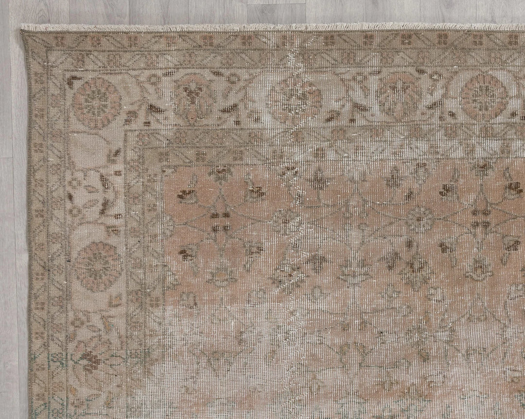 Multicolor Turkish Oushak Rug 6' 5" x 9' 9" Hand-Knotted | No. VR49802