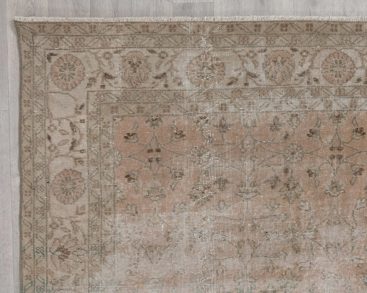 Multicolor Turkish Oushak Rug 6' 5" x 9' 9" Hand-Knotted | No. VR49802