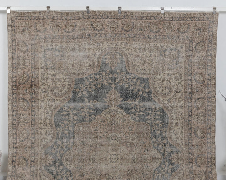 Blue Turkish Oushak Rug 8' x 11' 2" Hand-Knotted | No. VR49803