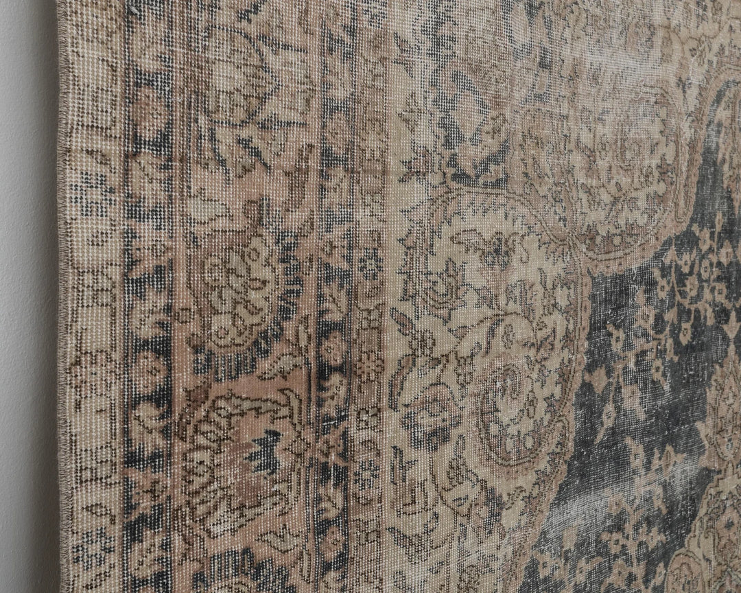 Blue Turkish Oushak Rug 8' x 11' 2" Hand-Knotted | No. VR49803