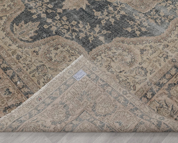 Blue Turkish Oushak Rug 8' x 11' 2" Hand-Knotted | No. VR49803