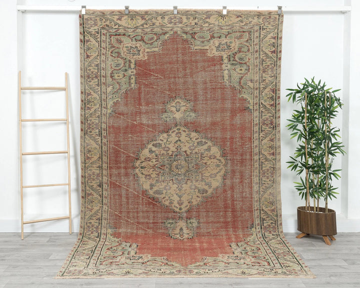 Multicolor Turkish Oushak Rug 6' x 9' 6" Hand-Knotted | No. VR49827