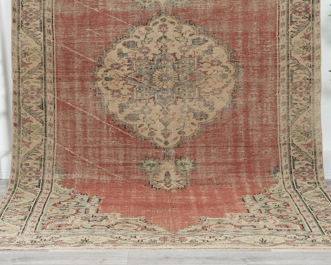 Multicolor Turkish Oushak Rug 6' x 9' 6" Hand-Knotted | No. VR49827