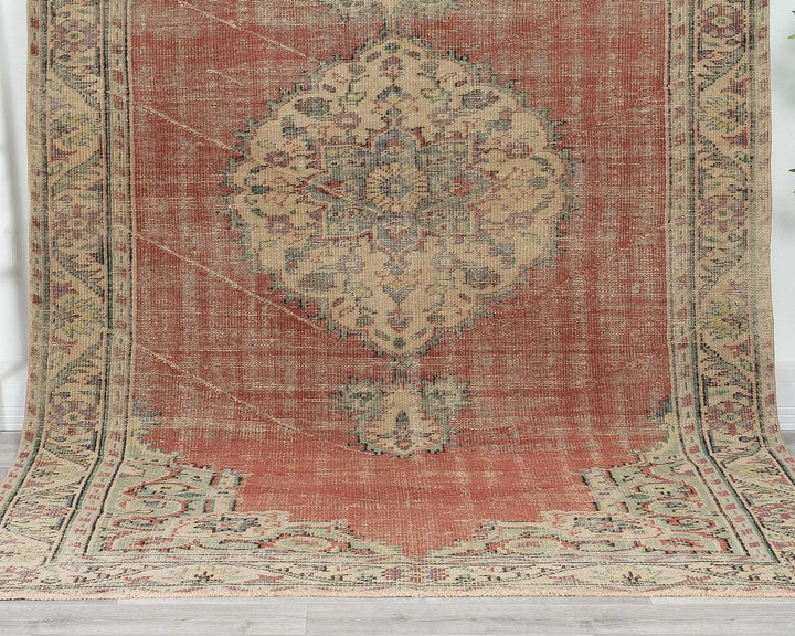 Multicolor Turkish Oushak Rug 6' x 9' 6" Hand-Knotted | No. VR49827