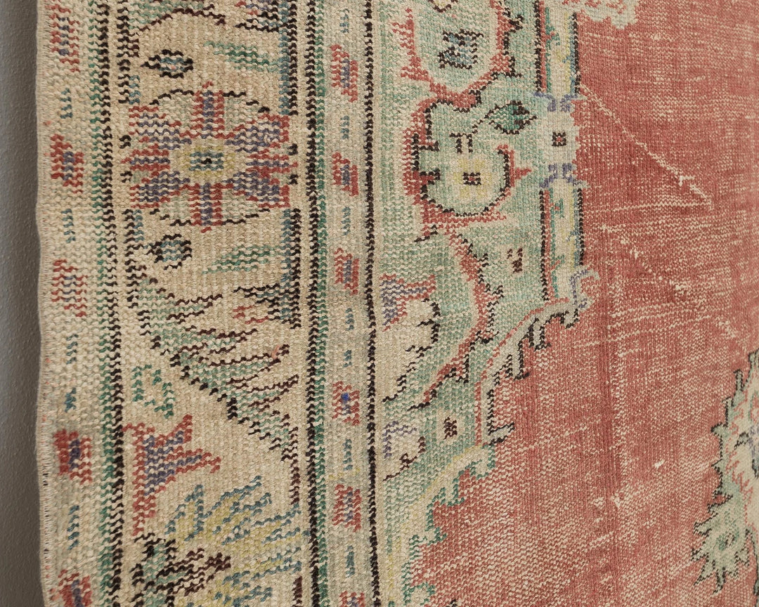 Multicolor Turkish Oushak Rug 6' x 9' 6" Hand-Knotted | No. VR49827