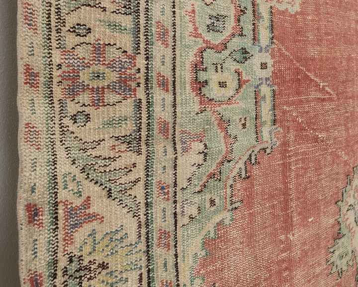 Multicolor Turkish Oushak Rug 6' x 9' 6" Hand-Knotted | No. VR49827