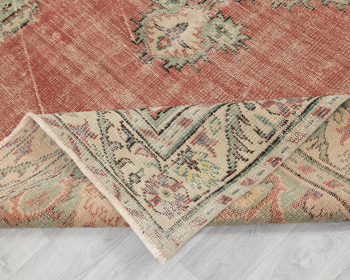 Multicolor Turkish Oushak Rug 6' x 9' 6" Hand-Knotted | No. VR49827