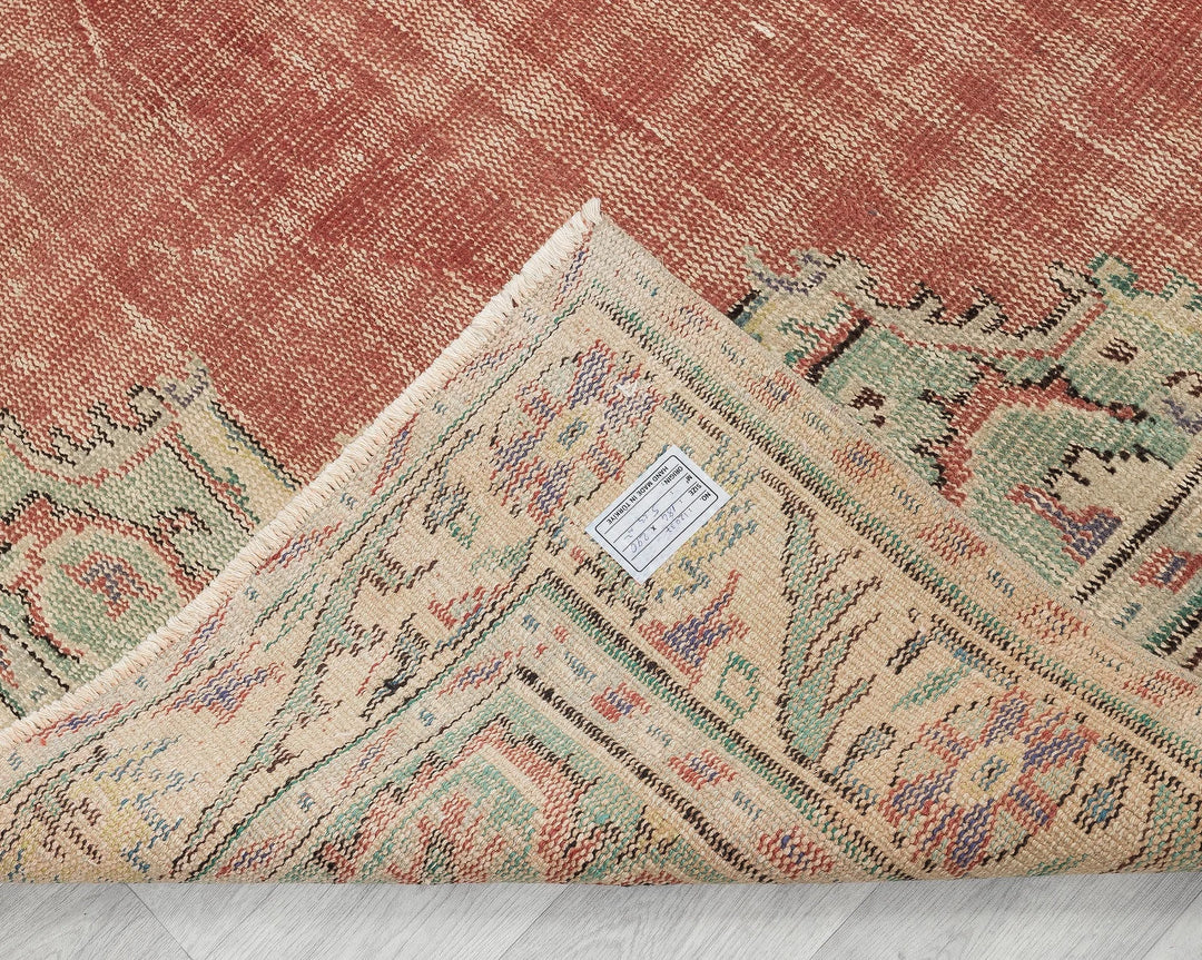 Multicolor Turkish Oushak Rug 6' x 9' 6" Hand-Knotted | No. VR49827