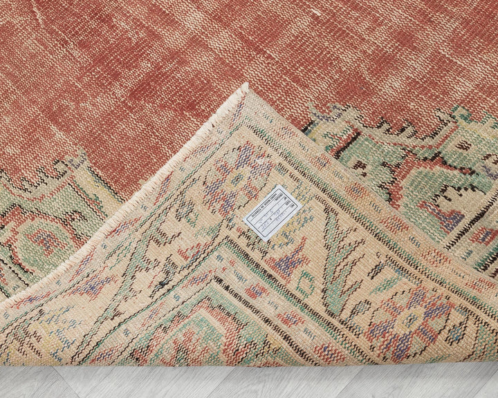 Multicolor Turkish Oushak Rug 6' x 9' 6" Hand-Knotted | No. VR49827