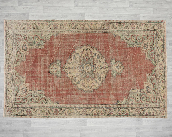 Multicolor Turkish Oushak Rug 6' x 9' 6" Hand-Knotted | No. VR49827