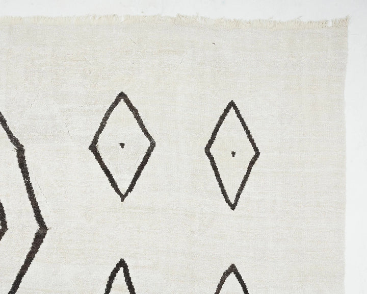 Black Turkish Kilim Rug 9' 10" x 13' 10" Flat-Weave | No. VR49904