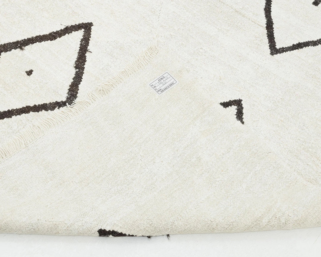 Black Turkish Kilim Rug 9' 10" x 13' 10" Flat-Weave | No. VR49904