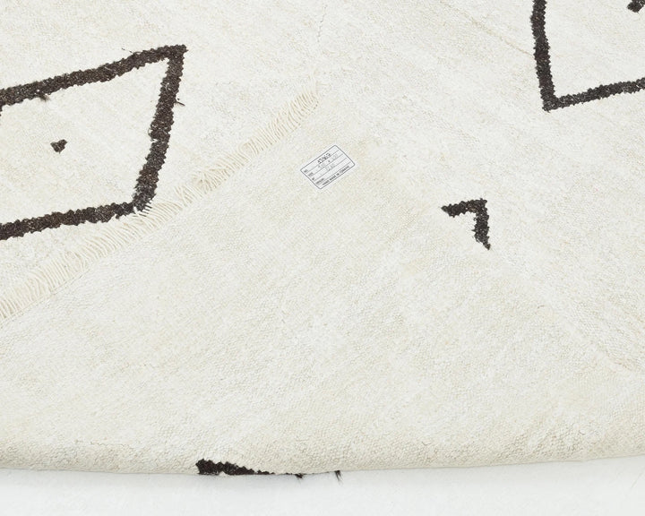 Black Turkish Kilim Rug 9' 10" x 13' 10" Flat-Weave | No. VR49904