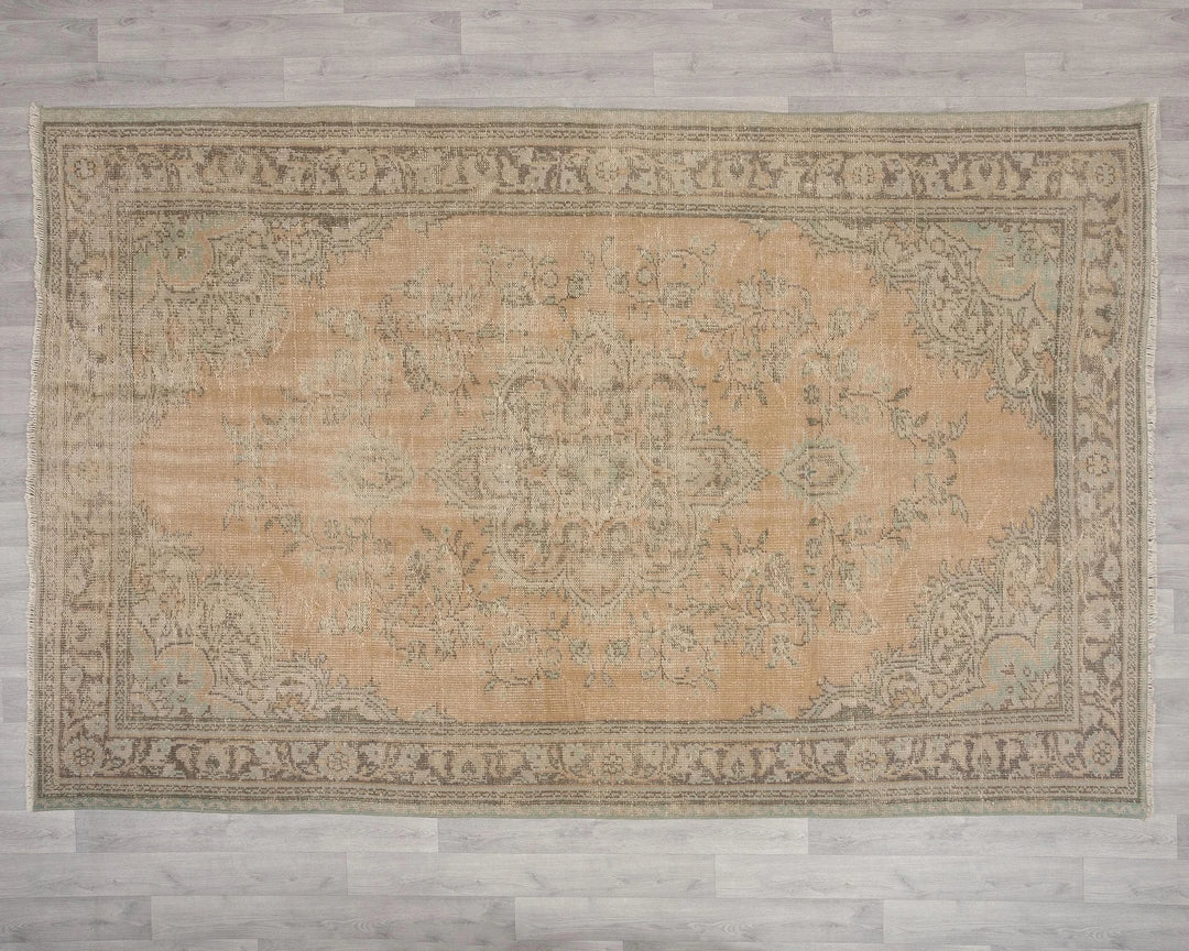 Multicolor Turkish Oushak Rug 6'5" x 9'11" Hand-Knotted | No. VR50006