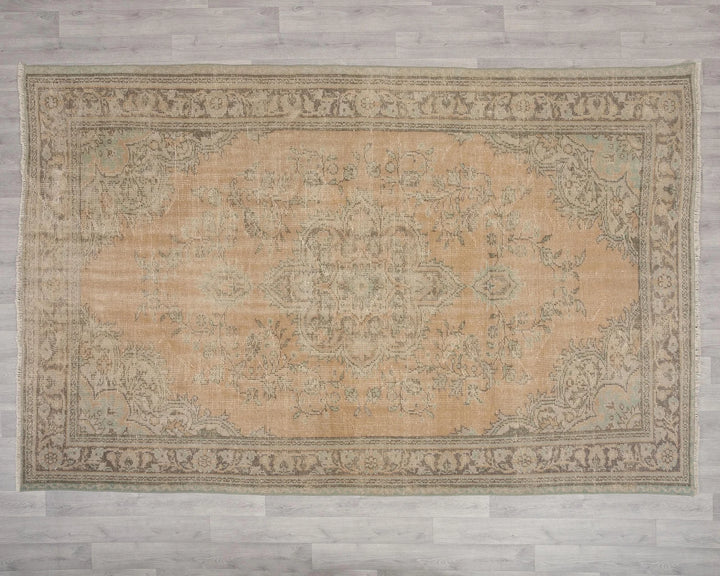 Multicolor Turkish Oushak Rug 6'5" x 9'11" Hand-Knotted | No. VR50006