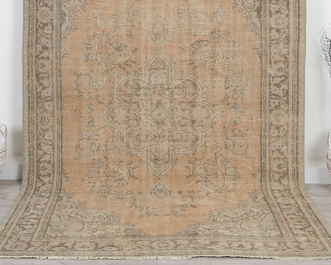 Multicolor Turkish Oushak Rug 6'5" x 9'11" Hand-Knotted | No. VR50006