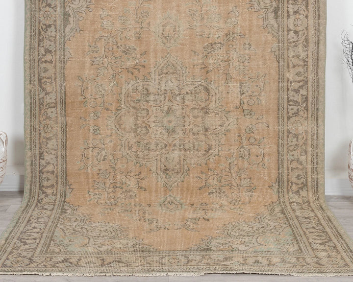 Multicolor Turkish Oushak Rug 6'5" x 9'11" Hand-Knotted | No. VR50006