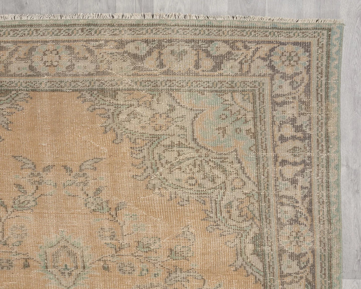 Multicolor Turkish Oushak Rug 6'5" x 9'11" Hand-Knotted | No. VR50006