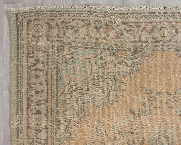 Multicolor Turkish Oushak Rug 6'5" x 9'11" Hand-Knotted | No. VR50006