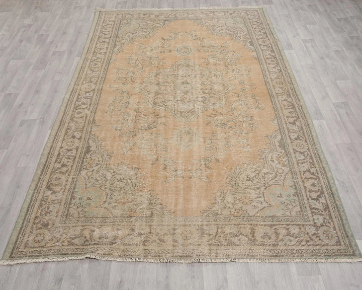 Multicolor Turkish Oushak Rug 6'5" x 9'11" Hand-Knotted | No. VR50006