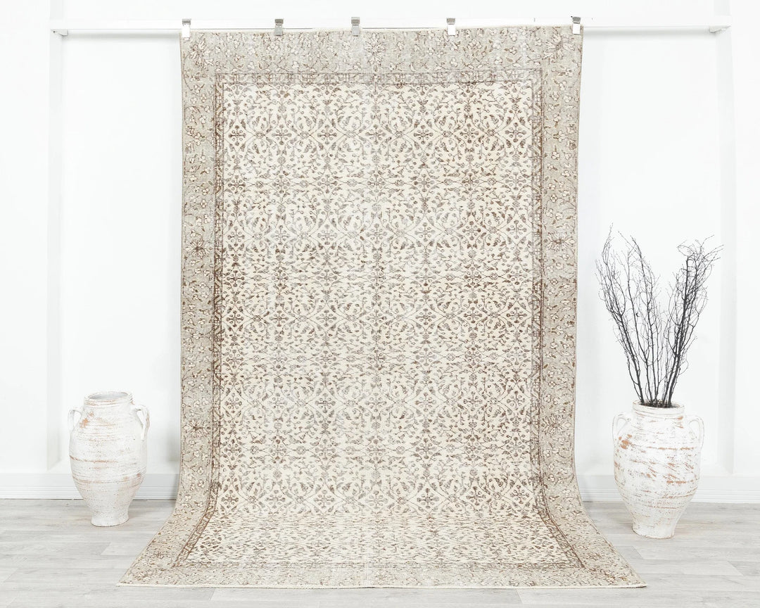 Multicolor Turkish Oushak Rug 5'10" x 9'2" Hand-Knotted | No. VR50151