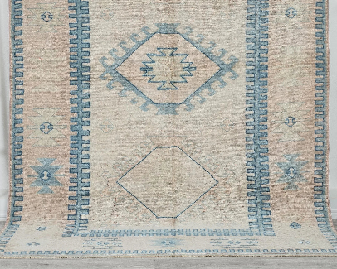 Multicolor Turkish Oushak Rug 8'2" x 5'9" Hand-Knotted | No. VR50162