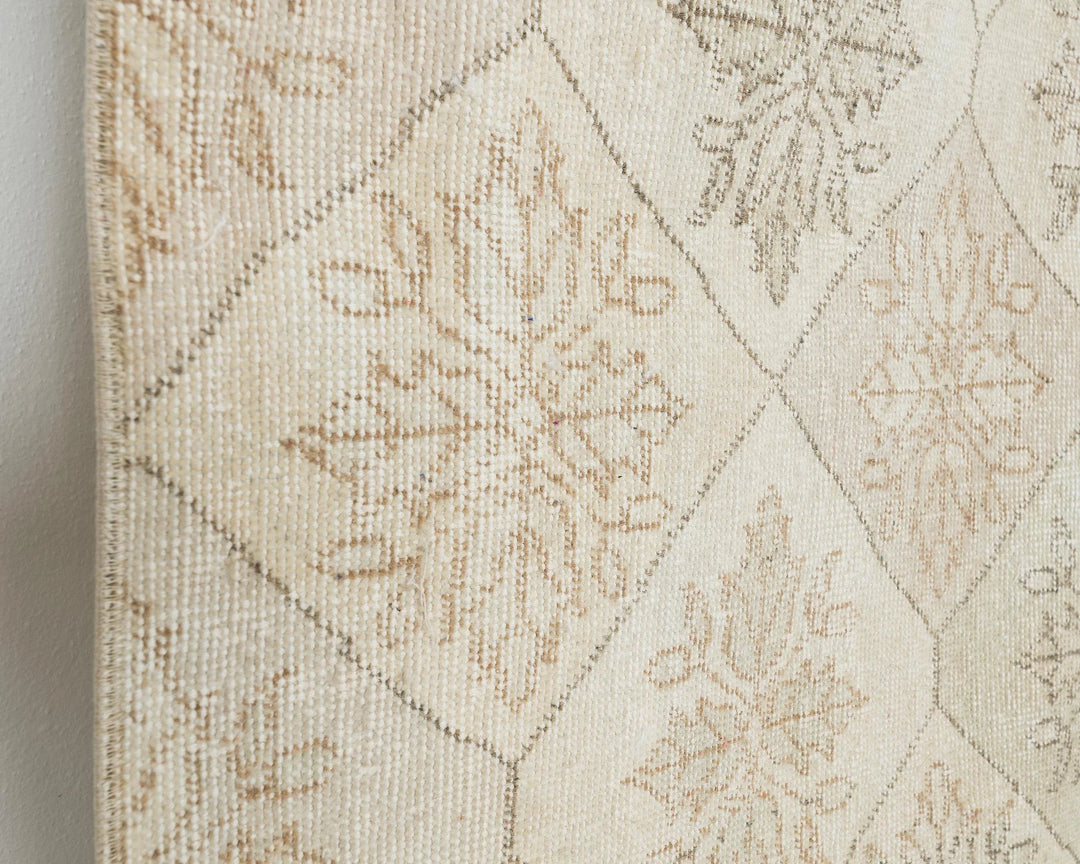 Multicolor Turkish Oushak Rug 4' 5" x 7' 11" Hand-Knotted close-up