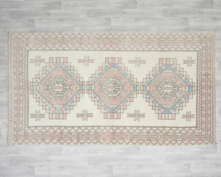 Multicolor Turkish Oushak Rug 8'8" x 5'1" Hand-Knotted | No. VR50337