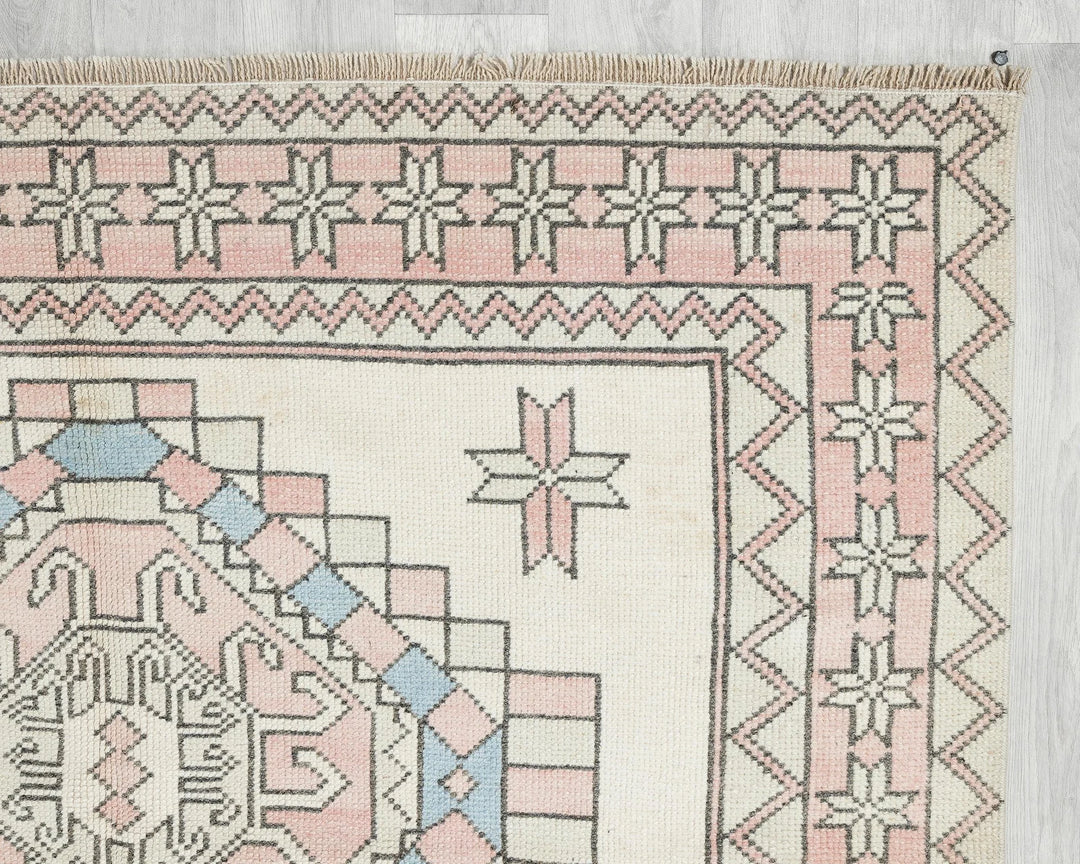 Multicolor Turkish Oushak Rug 8'8" x 5'1" Hand-Knotted | No. VR50337