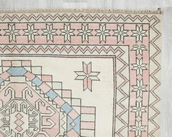 Multicolor Turkish Oushak Rug 8'8" x 5'1" Hand-Knotted | No. VR50337
