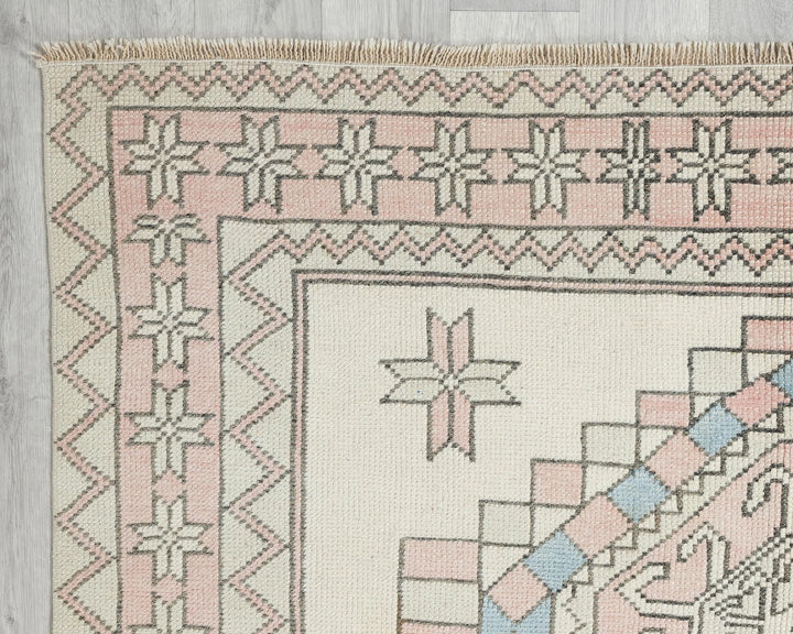 Multicolor Turkish Oushak Rug 8'8" x 5'1" Hand-Knotted | No. VR50337